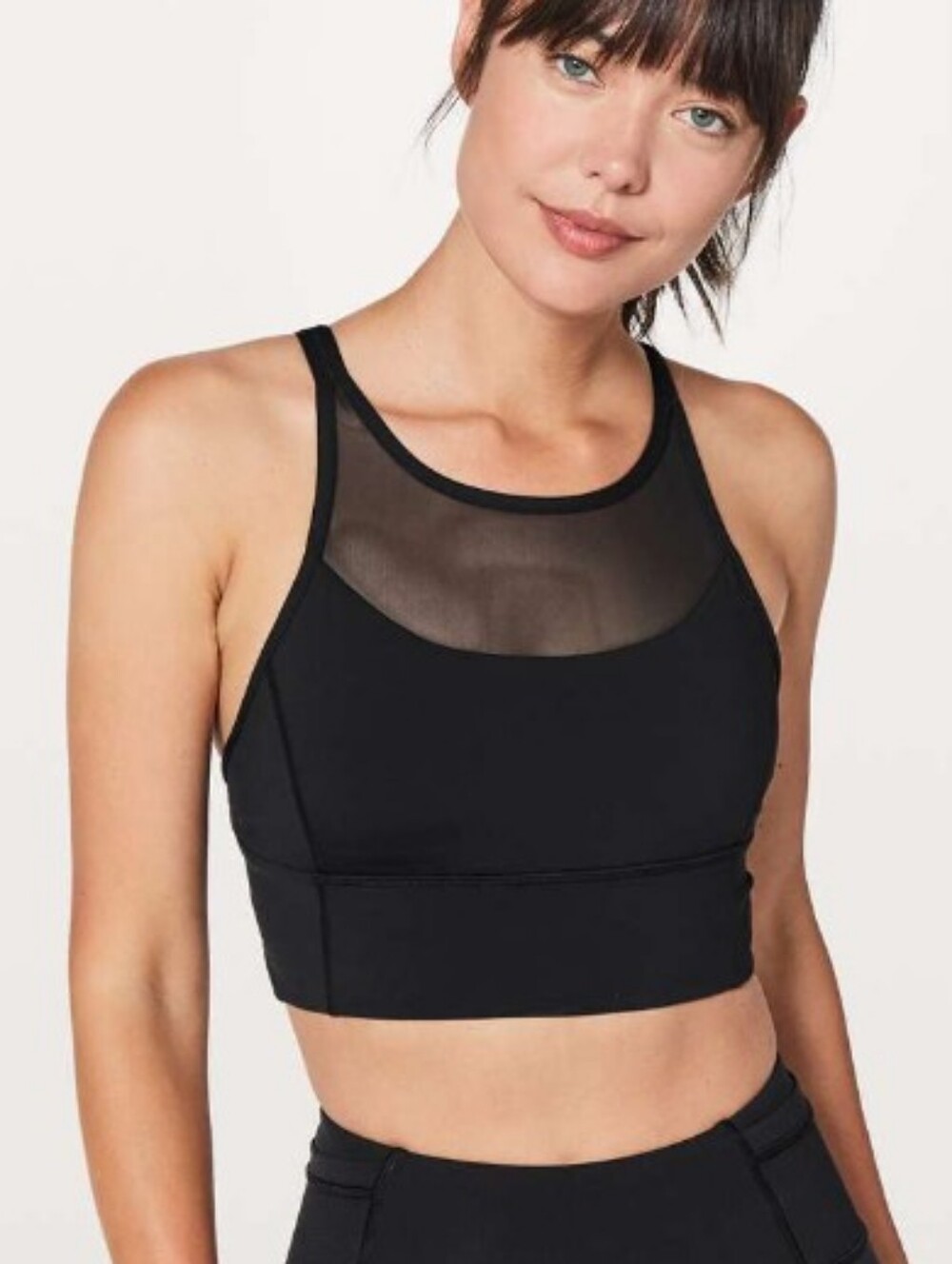 Lululemon Clip-In Long Line Bra Black W2ARKS Size 4